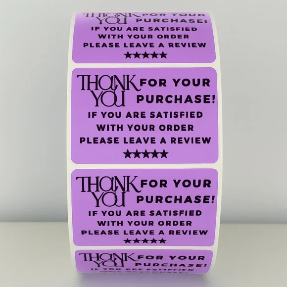 Thank You Stickers Please Leave a Review – Small Business Packaging Labels - Picture 6 of 11